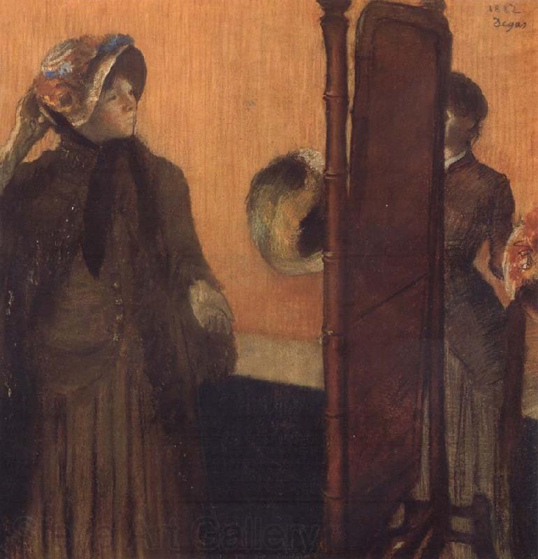 Edgar Degas Cbez la Modiste Norge oil painting art